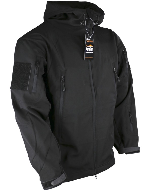 PATRIOT Tactical Soft Shell Jacket - Black - KombatUK Ltd