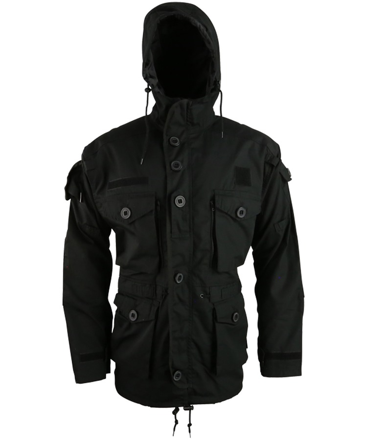 SAS Style Assault Jacket - Black - KombatUK Ltd