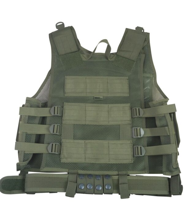 Cross Draw Tactical Vest - Olive Green - KombatUK