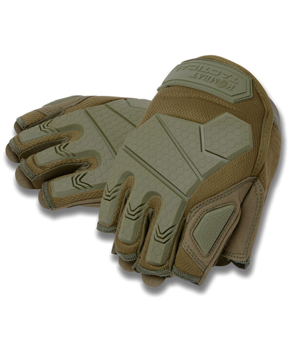 Alpha Fingerless Tactical Gloves - Olive Green