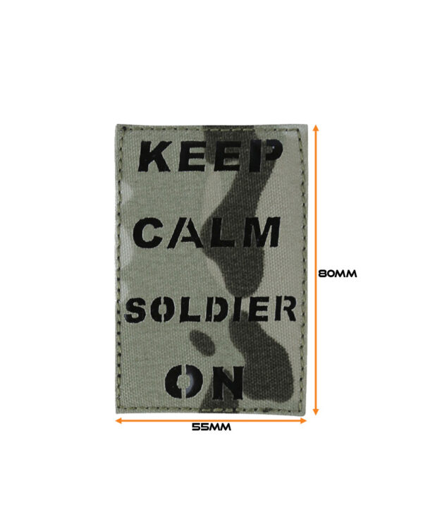 Laser Cut Keep Calm Soldier On Patch - BTP
