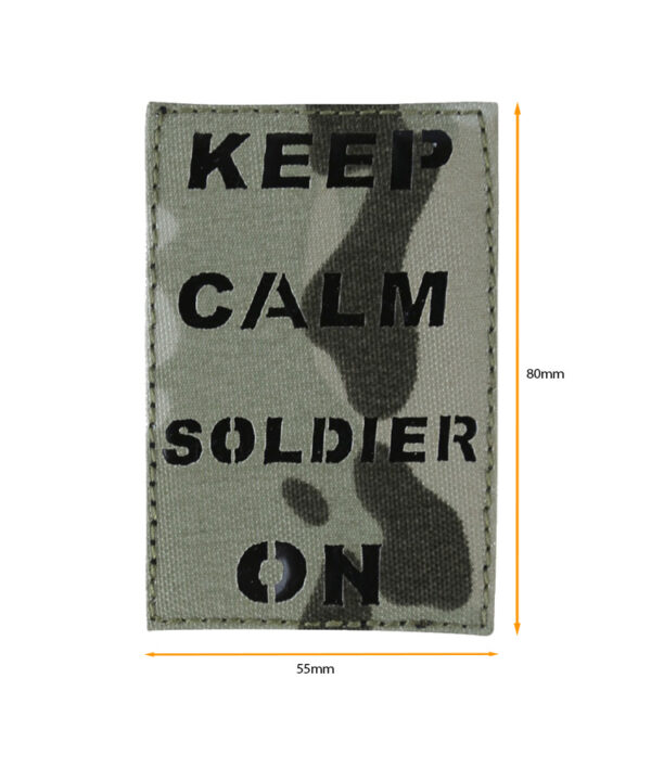 Laser Cut Keep Calm Soldier On Patch - BTP