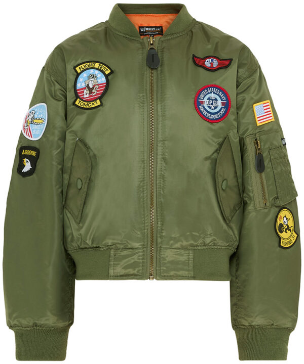 Kids MA1 Jacket - Olive Green