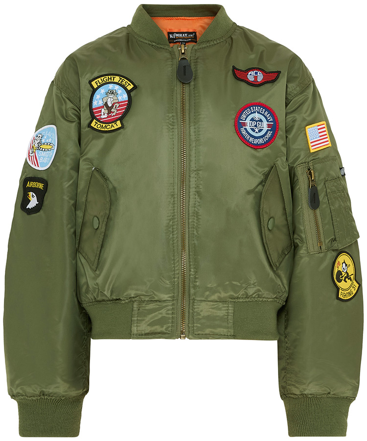 Kids MA1 Jacket - Olive Green