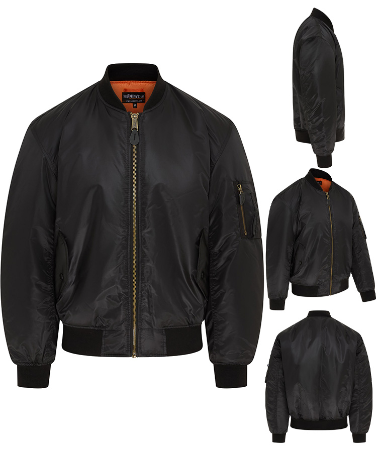 MA1 Bomber Jacket - Black - KombatUK