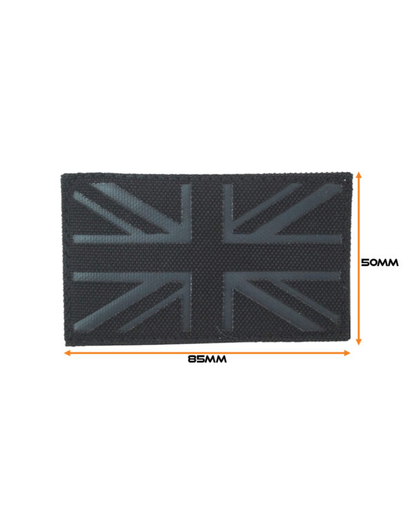 UK Laser Cut Patch - Black / Grey