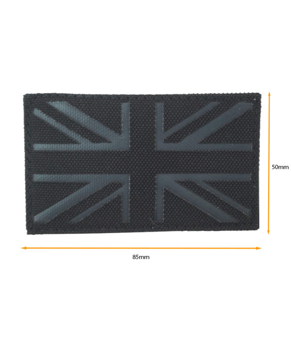 UK Laser Cut Patch - Black / Grey