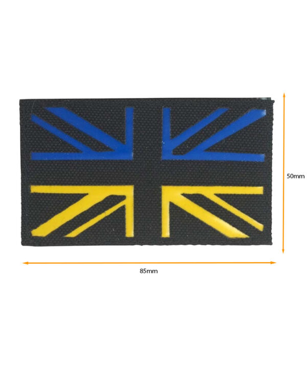 Ukraine / UK - Laser Patch - Black