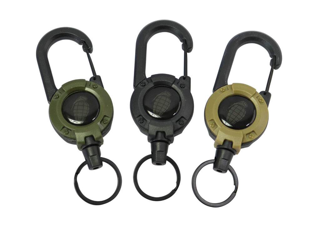 Heavy Duty Retractable Carabiner - Black