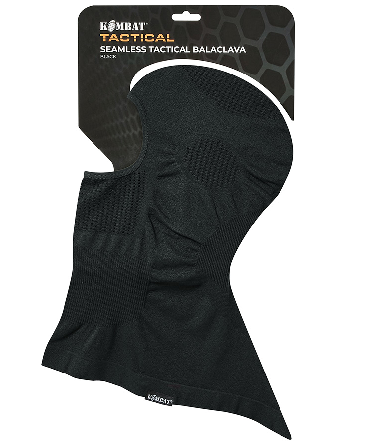 Seamless Tactical Balaclava - Black - Image 2