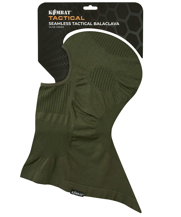 Seamless Tactical Balaclava - Olive Green - Image 2