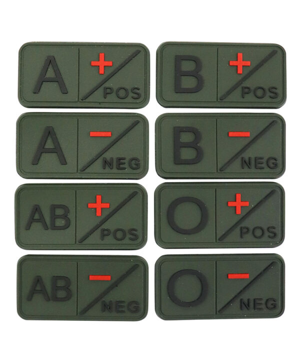 Tactical Blood Group Patch - Olive Green - O-