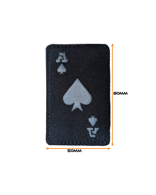 Laser Cut Ace of Spades Patch - Black/Grey