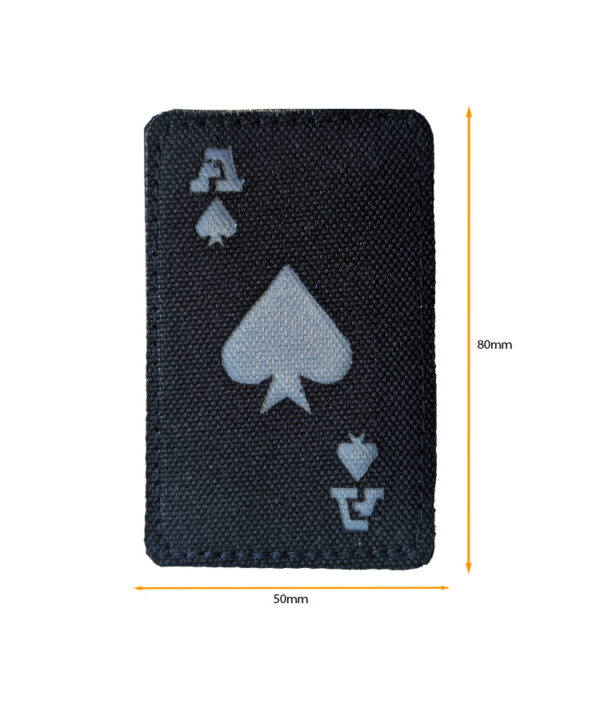 Laser Cut Ace of Spades Patch - Black/Grey