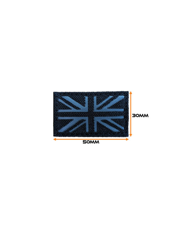 UK Laser Cut Patch - Black/Grey - MINI
