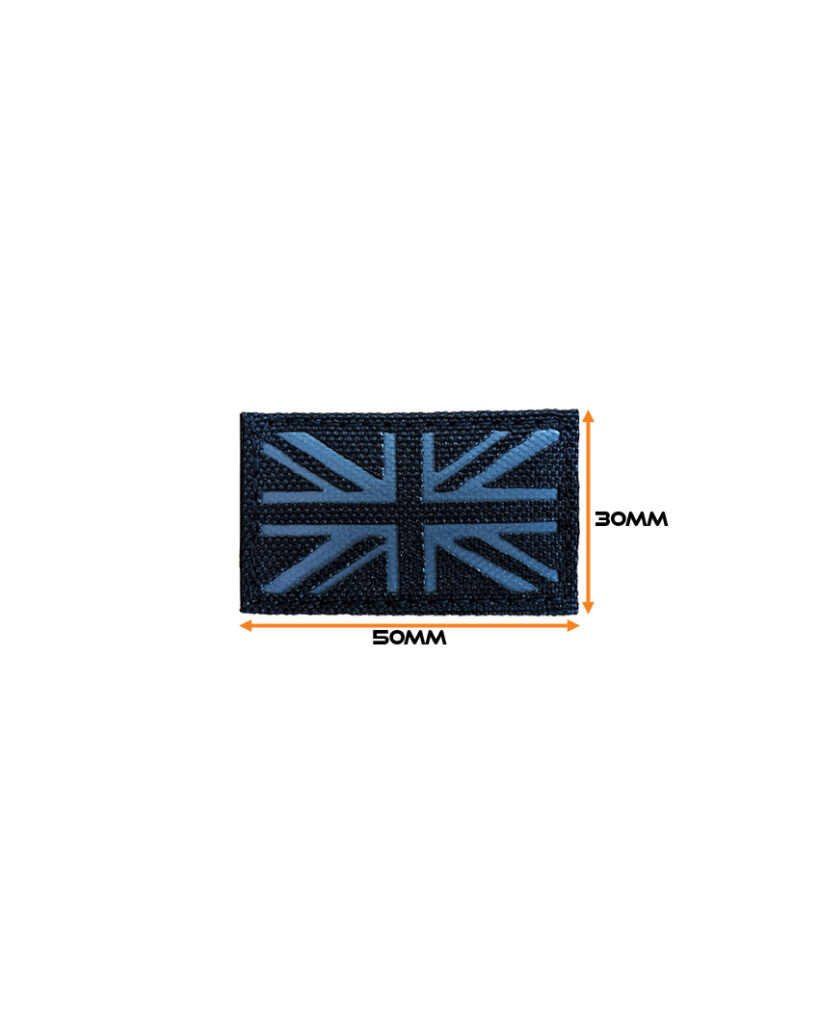UK Laser Cut Patch - Black/Grey - MINI
