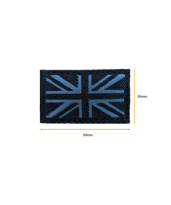 UK Laser Cut Patch - Black/Grey - MINI