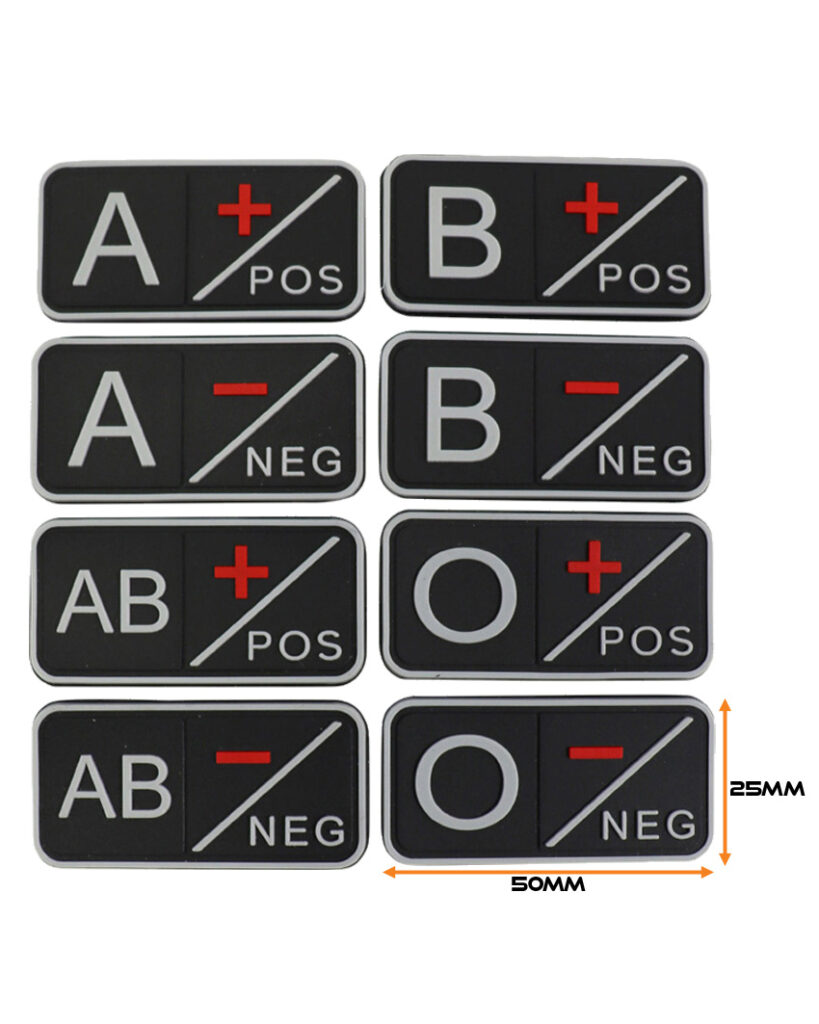 Tactical Blood Group Patch - Black