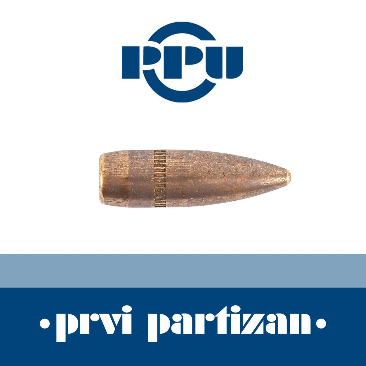 22 cal (.224) FMJ 55gr PPU Prvi Partizan Bullets Pack 100